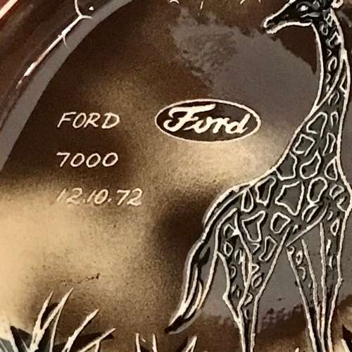 Rare Crescent Ware Ford 7000 Willem Pretorius Wildtuin Ashtray