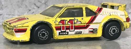 MATCHBOX BMW M1 RACER YELLOW WITH #11