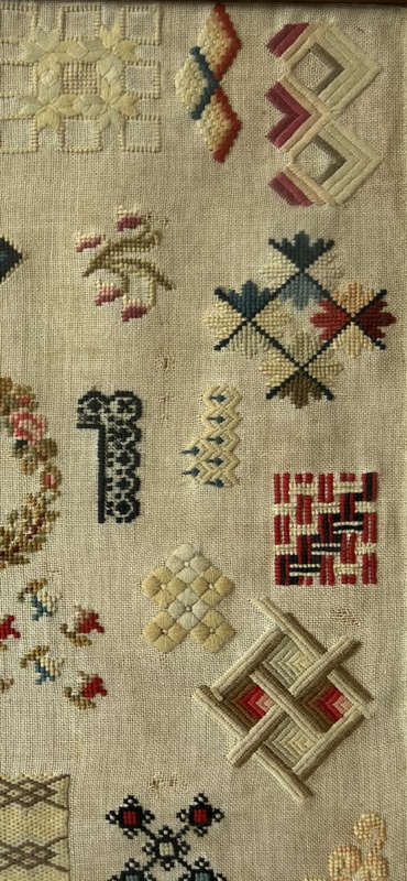 Framed Vintage Sampler - Square