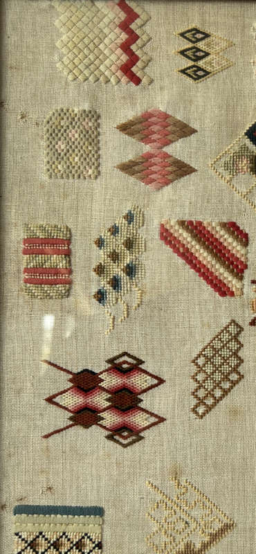 Framed Vintage Sampler - Square
