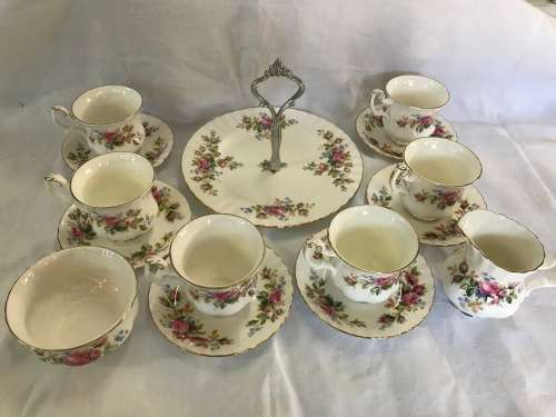 Royal Albert Moss Rose Demi Tasse Set