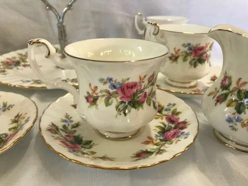 Royal Albert Moss Rose Demi Tasse Set