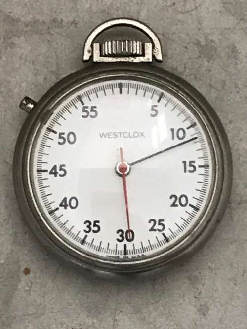 Vintage Westclox Stop Watch Mechanical Wind Up