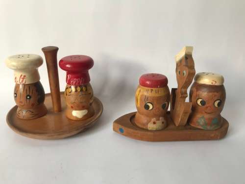 Retro Wooden Salt and Pepper Sets(2)