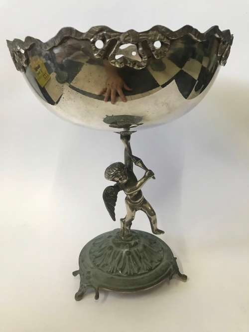 Antique Console Set with Cherubs