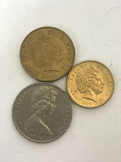 New Zealand $2,$1 & 20c