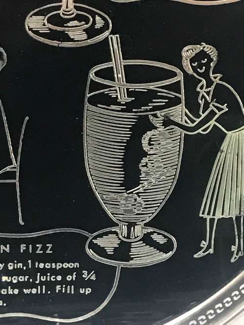 Mid Century Cocktail Tray and Coasters