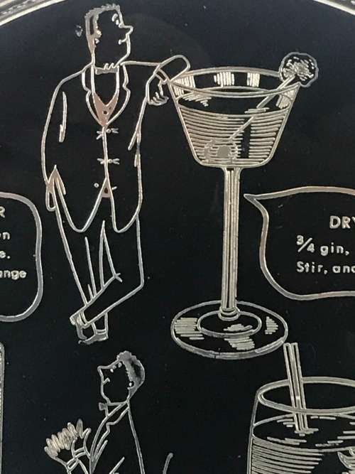 Mid Century Cocktail Tray and Coasters