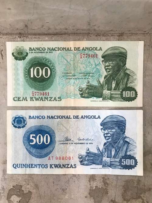 ANGOLA 100 & 500 KWANZAS NOTES