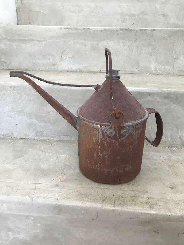 Rare Vintage Oil Can -The Wolf Safety Lamp Co.-MINING COLLECTABLE