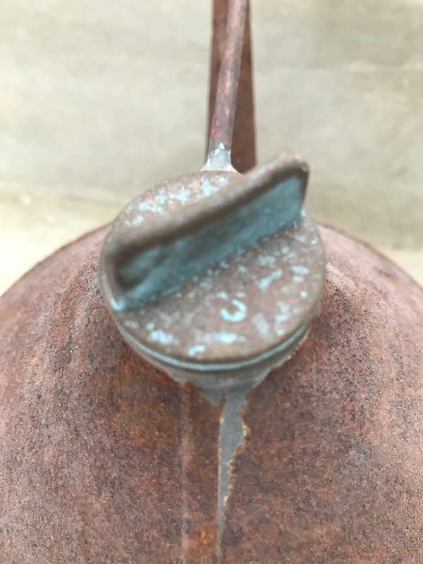 Rare Vintage Oil Can -The Wolf Safety Lamp Co.-MINING COLLECTABLE