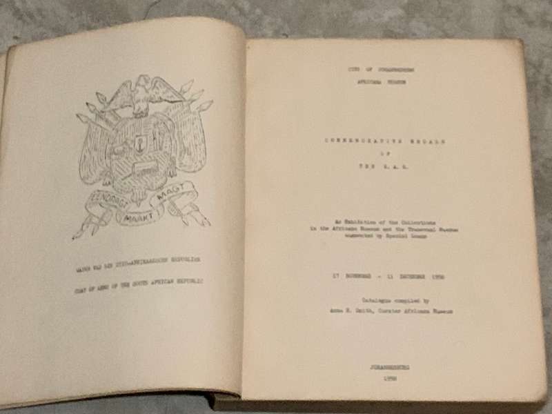 Africana Museum Commemorative Medals of the ZAR by Anna.H.Smith
