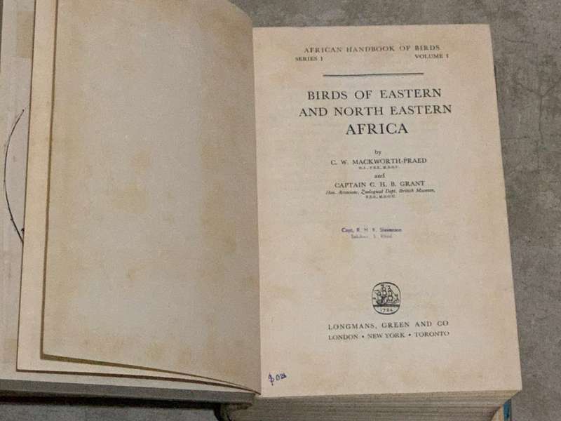 Birds of Eastern and North-Eastern Africa - C.W Mackworth-Praed and Captain C.H.B. Grant - Vol 1&2