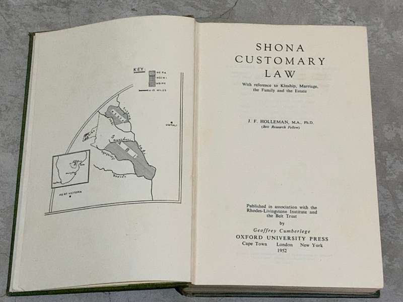 Shona customary law by J.F Holleman