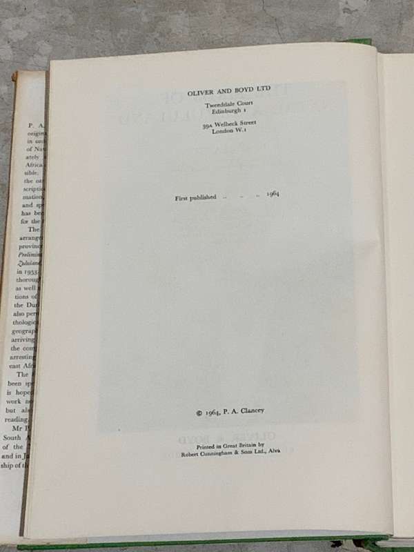 The birds of Natal and Zululand by P.A.Clancey