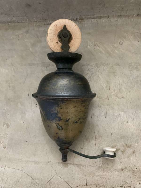 ANTIQUE  COUNTER WEIGHT DROP LIGHT PENDANT PULLEY
