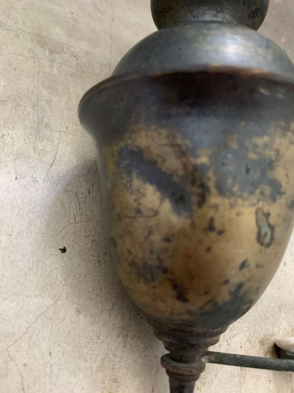ANTIQUE  COUNTER WEIGHT DROP LIGHT PENDANT PULLEY