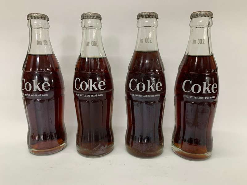 Vintage Coca-Cola 200ml Glass Bottles Full Never Opened