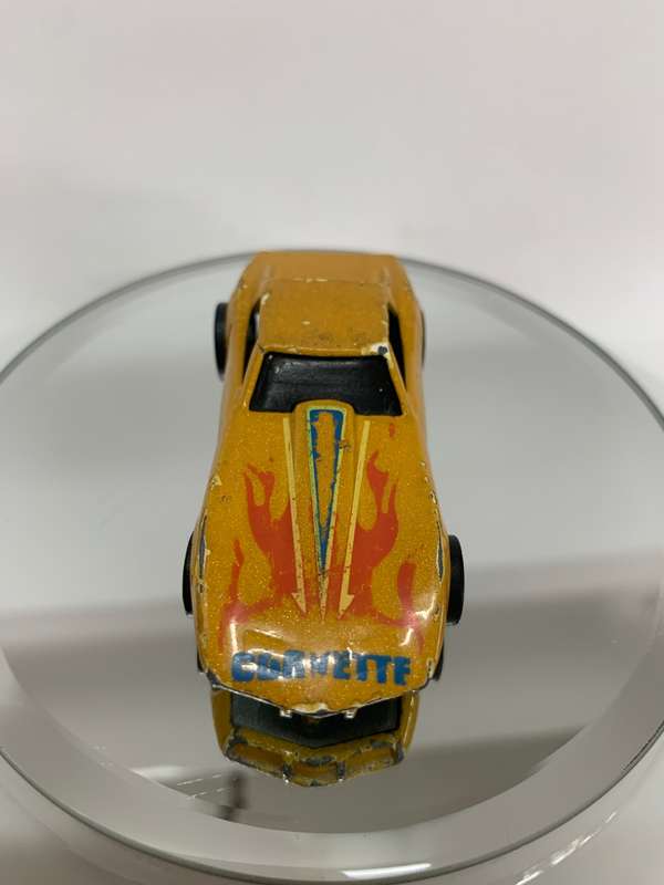 1975 Hot Wheels Corvette Yellow Orange Metal Flake Hot Rod Flames Malaysia