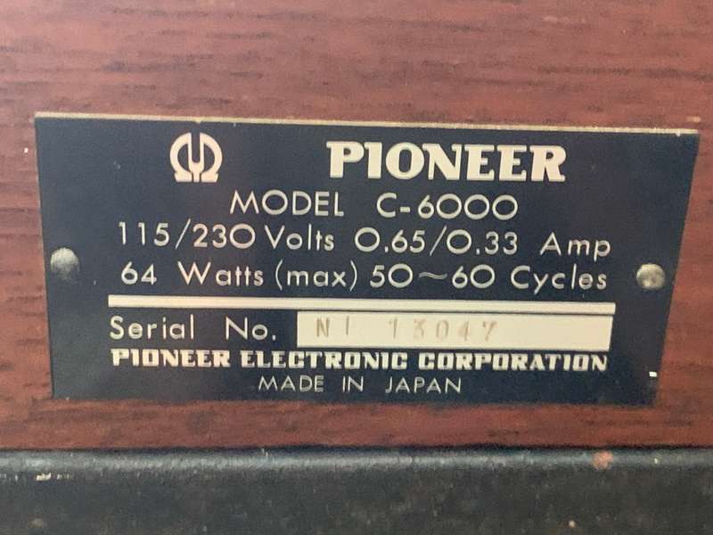 Mid Century Pioneer C-6000 Compact Turntable/Tuner