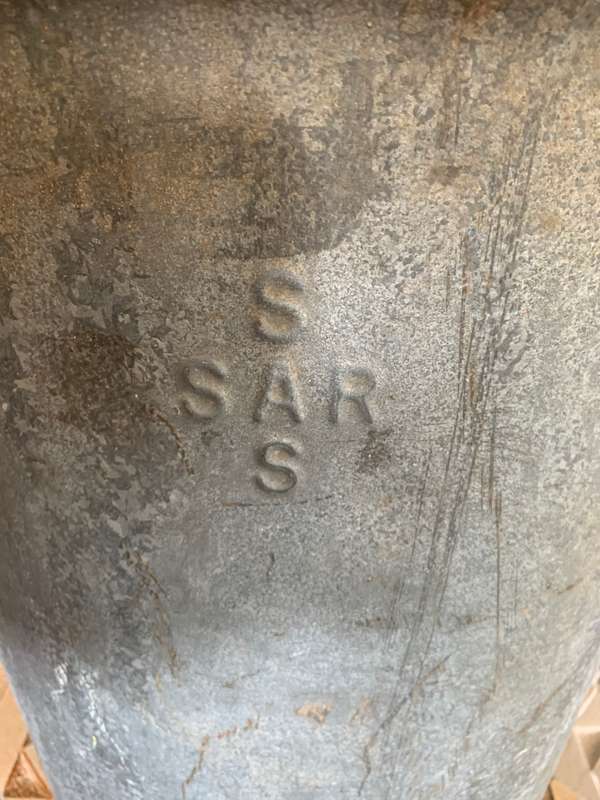 SAR Galvanised Rubbish Bin