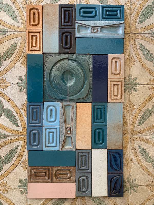 Mid Century Panel of Tiles