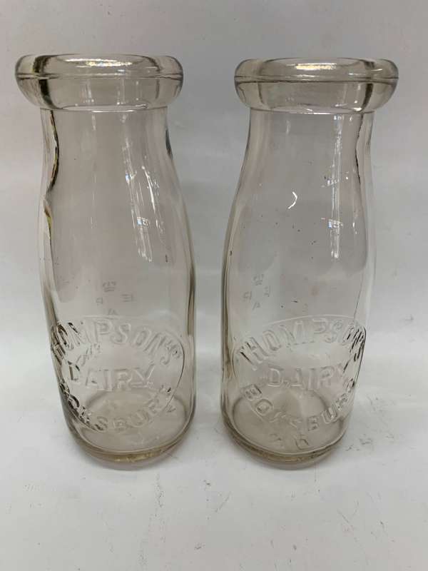 Thompsons Dairy Boksburg Half Pint Milk Bottles