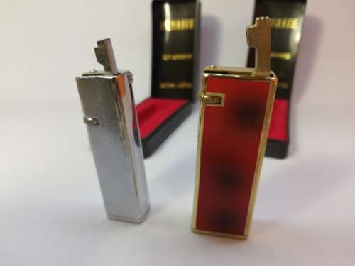 Ruslite x 2 Vintage Retro Gas Flint Lighters