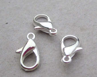 lobster clasp silver nickle 12mm(10)