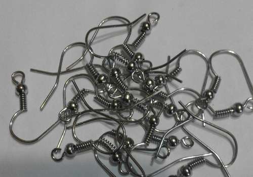 Silver nickle  earring findings(20)