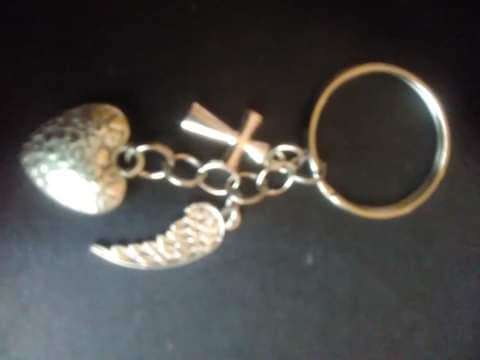 Silver keyholder with charms