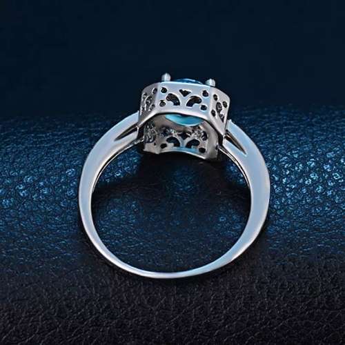 Aquamarine*s925* cz ring size 7,8..choose your size
