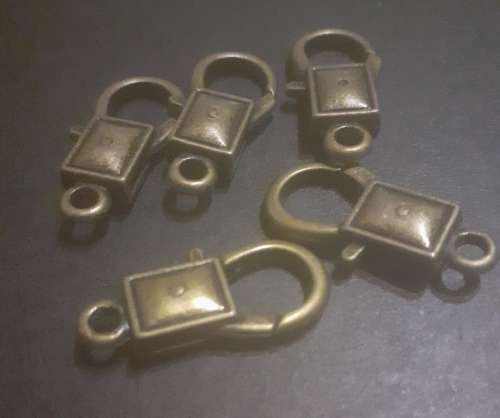 Antique bronze clasp 27x12mm