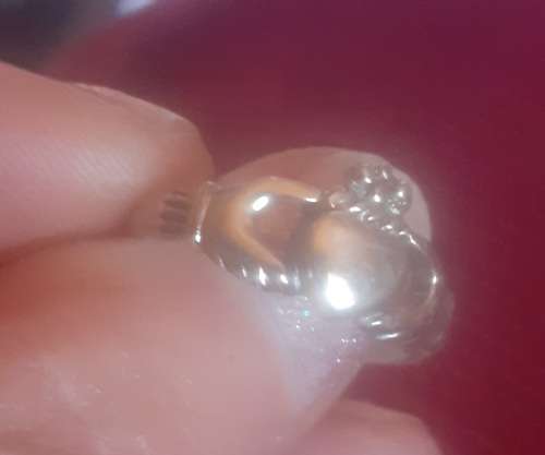 925 solid silver claddagh ring...size 8