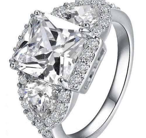 S925 beautifull cz diamond ring size 7