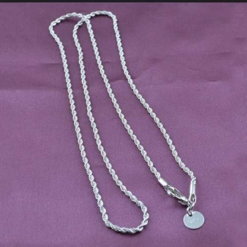 S925 wave chain 6mm thick about 75cm long