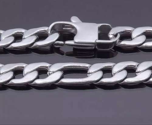 Gorgeous high quality heavy solid titanium steel 6mm links...72cm lenght...never fade