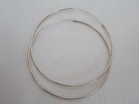 Huge 70mm solid silver hoop earrings...4.1g wow...clearly marked
