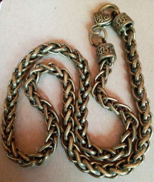 clearance sale!!..solid antique bronze chain necklace...7mm and 52cm lenght