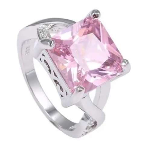 Lovely Pink cz s925 size 7,8