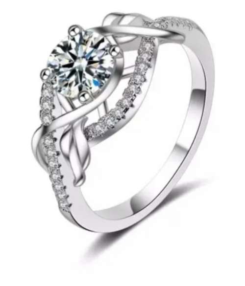 Gorgeous s925 engagement cz diamond ring size 8
