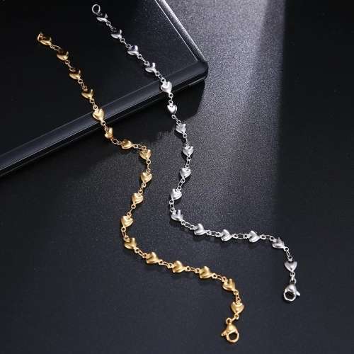 Beautifull solid titanium steel heart bracelet