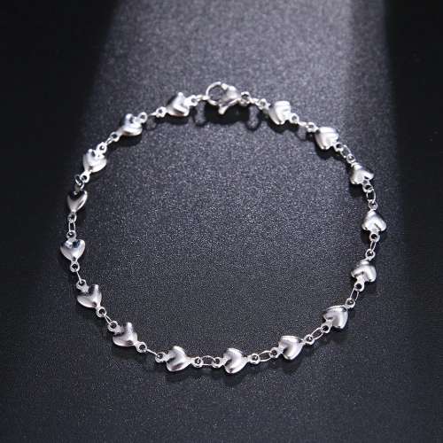 Beautifull solid titanium steel heart bracelet