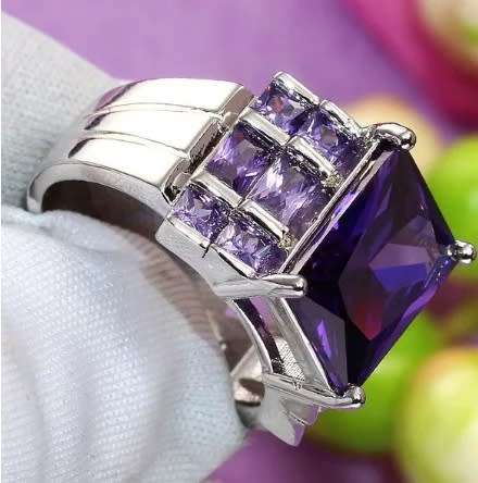 Broad amethyst ring size 7