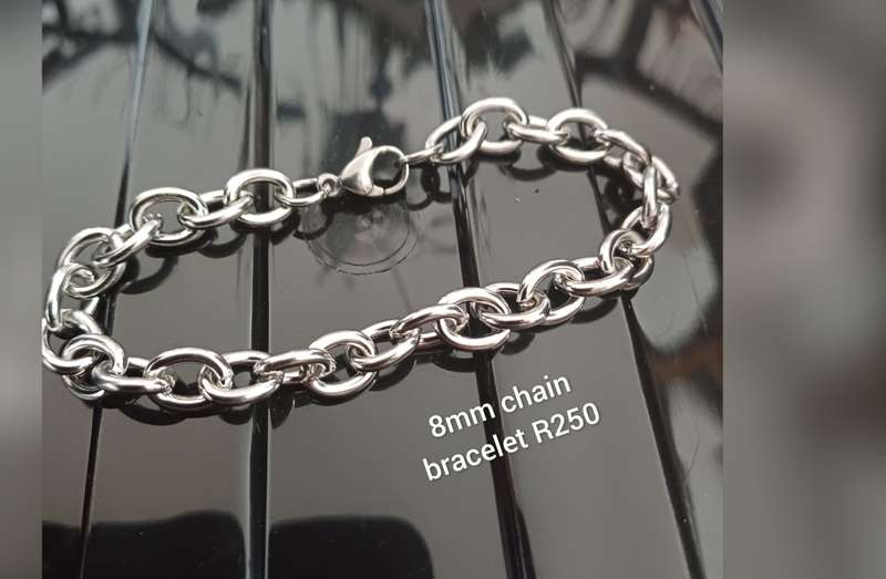 8mm titanium cable chain bracelet