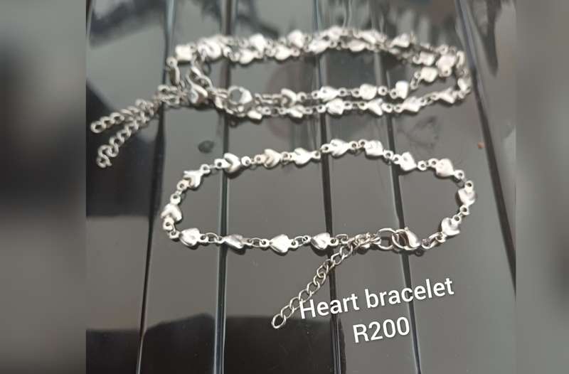 Titanium heart bracelets