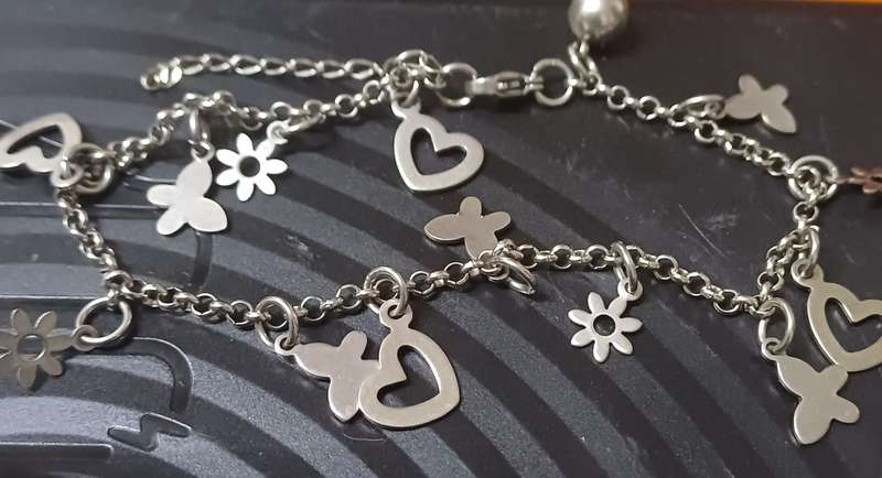 3mm titanium charm bracelet