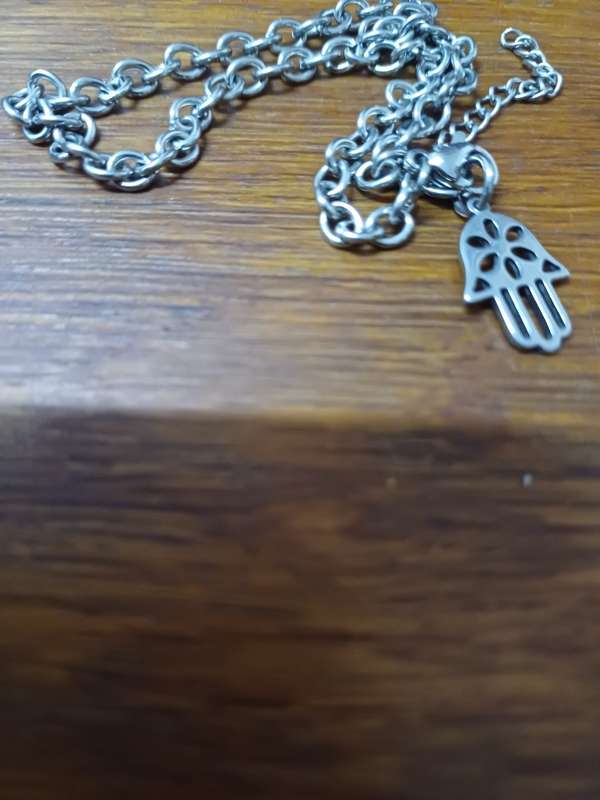 4mm titanium anklet with hamsa hand
