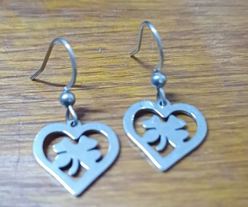 Titanium   clover earrings