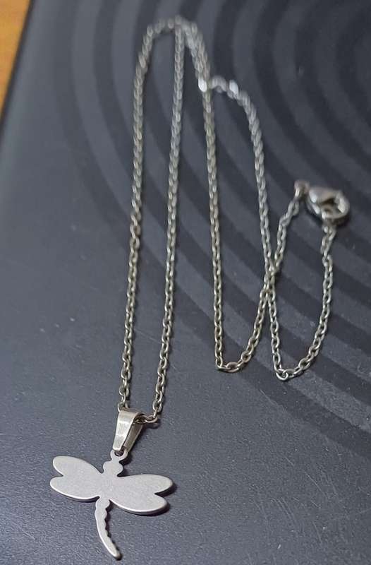 Stainless steel dragonfly necklace..High quality won't fade or tarnish